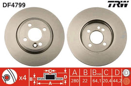 PAIRE DISQUE/FREIN : AV. MINI COOPER