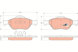 KIT PLAQUETTES TRW AV FORD FIESTA FUSION MAZDA 121