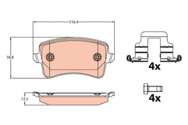 KIT PLAQUETTES TRW AV AUDI A4 2.0 QUATRO