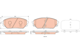 KIT PLAQUETTES AV HYUNDAI IX55 2008--&gt;