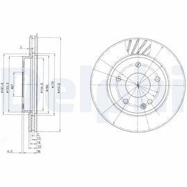 PAIRE DISQUE DELPHI AV :MERCEDES BENZ CLASSE -A