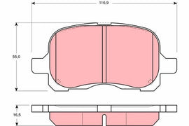 KIT PLAQUETTES AV TOYOTA COROLLA 1997-->