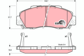 KIT PLAQUETTES AV HONDA ACCORD VII CRV HRV PRELUDE