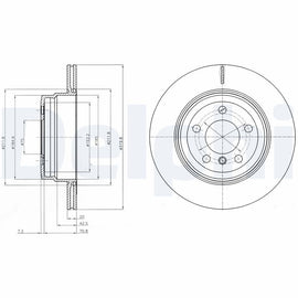 PAIRE DE DISQUE DE FREIN DELPHI AV : BMW X5