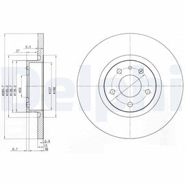 PAIRE DE DISQUE DE FREIN DELPHI AV ALFA ROMEO