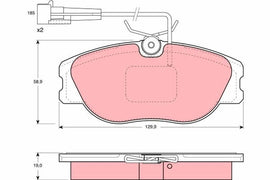 KIT PLAQUETTES AV A.ROMEO 155. FIAT CROMA