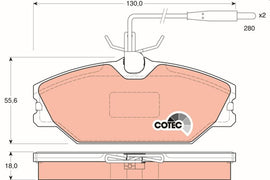 KIT PLAQUETTES AV TRW RENAULT LAGUNA, MEGANE