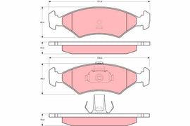KIT PLAQUETTES AV FORD COURIER,FIESTA
