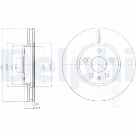 PAIRE DE DISQUE AV : OPEL INSIGNIA
