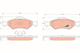 KIT PLAQUETTES AV FORD FIESTA KA, MAZDA 121