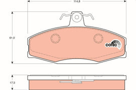 KIT PLAQUETTES AV VW CADDY 96--&gt;