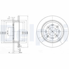 PAIRE DE DISQUE DE FREIN DELPHI AR HONDA JAZZ