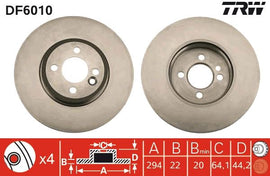 PAIRE DE DISQUE DE FREIN TRW AV MINI COOPER
