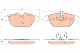 KIT PLAQUETTES TRW AV CLASS C / E / GLK