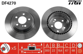 PAIRE DISQUE/FREIN: AR/V. Mercedes-Benz E220