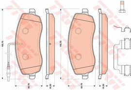 KIT PLAQUETTES TRW AV CITROEN C8 FIAT ULYSSE P807