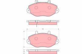 KIT PLAQUETTES TRW AV FORD TRANSIT 92-->