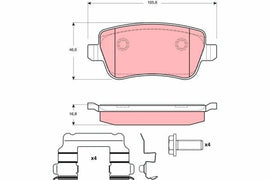 KIT PLAQUETTES TRW AR FIAT CROMA 2005-->