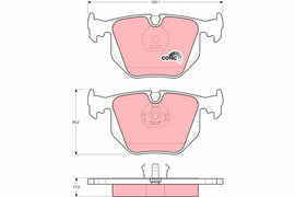 KIT PLAQUETTES AR BMW 5 (E34), 8 (E31)