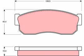 KIT PLAQUETTES TRW AV NISSAN SUNNY 1982--&gt;