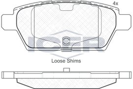 JEU DE PLAQ. AR. FORD FUSION, MAZDA 6