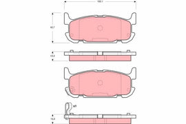 KIT PLAQUETTES AR MAZDA MX5 II 1998--&gt;