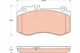 KIT PLAQUETTES TRW AV MB E (W212.S212) CLS(C218)