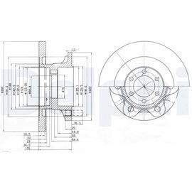 DISQUE FREIN DELPHI AV : IVECO DAILY