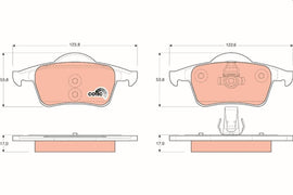 KIT PLAQUETTES TRW AR VOLVO S60 S80 V70 XC70