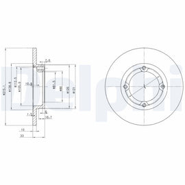 PAIRE DISQUE DELPHI AV : SUZUKI ALTO SWIFT