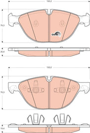 KIT PLAQUETTES TRW AV BWM X5 E70 X6 E71,E72