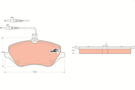 KIT PLAQUETTES TRW AV CITROEN C5 III C6 P407