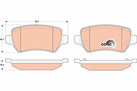 KIT PLAQUETTES TRW AR OPEL ZAFIRA B 2005-->