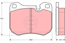KIT PLAQUETTES AV PORSCHE 924. 944