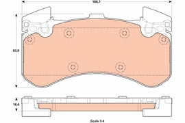 KIT PLAQUETTES TRW AV AUDI A6 A7 A8 2009-->
