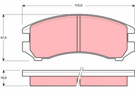 KIT PLAQUETTES AV NISSAN SUNNY SUZUKI SWIFT I