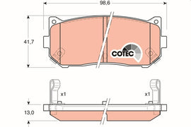 KIT PLAQUETTES AR KIA CARENS II CLARUS