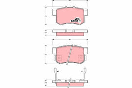 KIT PLAQUETTES AR HONDA CR-V STREAM 2001--&gt;
