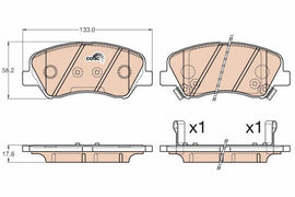 KIT PLAQUETTES TRW AV HYUNDAI ACCENT IV KIA RIOIII