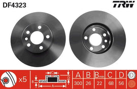 PAIRE DE DISQUES/FREIN : VW