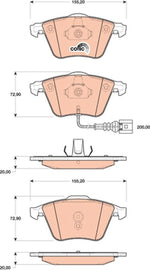 KIT PLAQUETTES TRW AV AUDI A3 TT VW GOLF VI