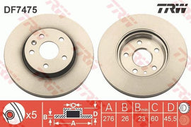 PAIRE DISQUE DELPHI AV : OPEL ASTRA / CHEVROLET