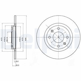 PAIRE DE DISQUE DE FREIN DELPHI AV : CITROEN P305