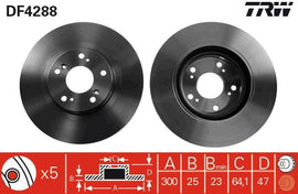 PAIRE DISQUE/FREIN: AV/V. HONDA CIVIC