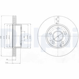 PAIRE DE DISQUE DE FREIN DELPHI AV MB C W204 S204