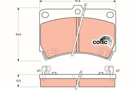 KIT PLAQUETTES TRW AV MAZDA 323