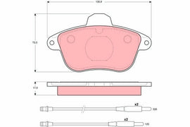 KIT PLAQUETTES AV PEUGEOT 605