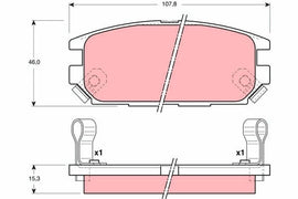 KIT PLAQUETTES AR MITSUBISHI GALANT LANCER 1992--&gt;