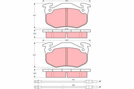 KIT PLAQUETTES AV TRW CITROEN BX