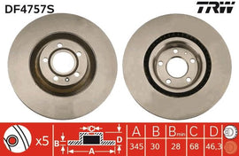 PAIRE DISQUE/FREIN : AV. AUDI A4 2005